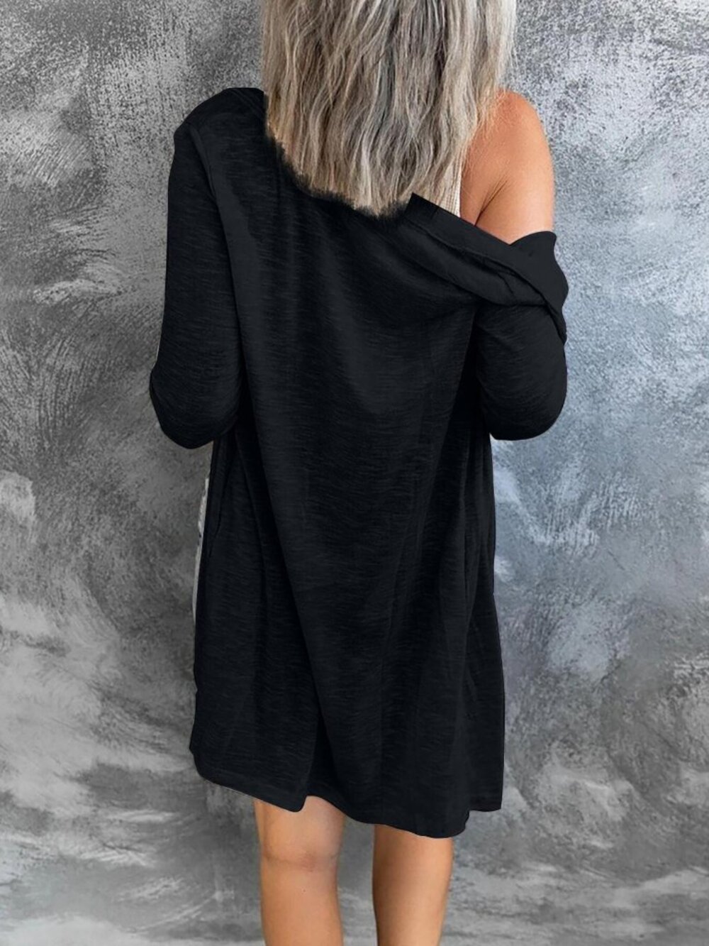 Black Voidism Lightweight Button Down Cardigan - Picture 2 of 5